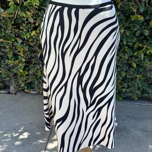 Ann Taylor Zebra Print A-Line Skirt Size 6